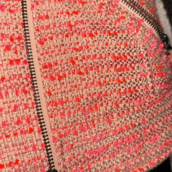 Anthropologie Elevenses Pink & cream tweed jacket. NWT! - Picture 7 of 9